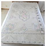 Hand Embroidered & Stitched Floral Quilt (It has