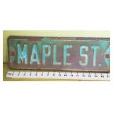 (2) Maple Street Signs