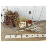 Metal Container w/Stems