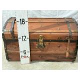 Wooden Chest w/Metal Trim