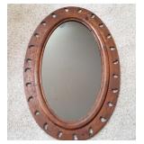 Oval Mirror w/Cutout Hearts 31"X 21"