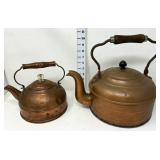 (2) Copper Tea Pots