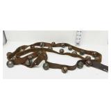26 Antique Sleigh Bells c. 1878 on 80" leather