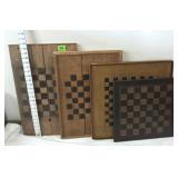 (4) Wooden Decorative Hanging Checker Boards