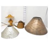 Copper Punched & Hammered Tin Lampshade, (2)