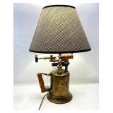 Brass Clayton & Lambert Blowtorch Converted Lamp