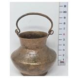 Hammered Copper Pot w/Handle
