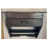 Wooden Wall Shelf w/Drawer