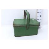 Vintage Green Metal Lunch Box