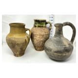 (3) Terracotta Storage Vessels