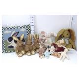 Bunny Pillow & Stuffed Bunnies