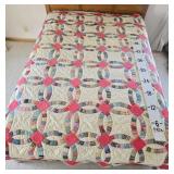 Hand Stitched Double Wedding Ring Quilt