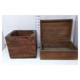 (2) Wooden Boxes