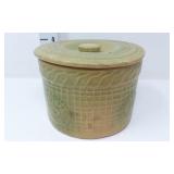 Yellow & Green Daisy Waffle Butter Crock