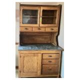 Antique Oak Hoosier Kitchen Cabinet
