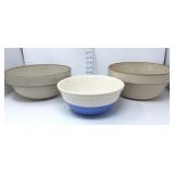 (3) Stoneware Bowls