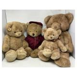(4) Soft Stuffed Teddy Bears