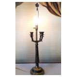 Victorian Gothic Revival Candelabra Table Lamp