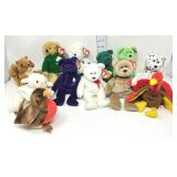 (10) Ty Beanie Babies & (2) Attic Treasure Bears