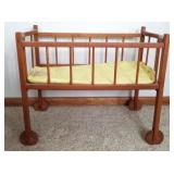 Antique Wooden Doll Crib