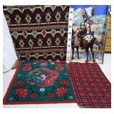 (4) Fleece Throws