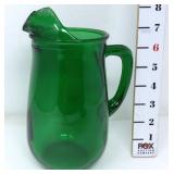 Green Glass Pitcher