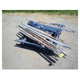 3 sections of Metaltech scaffold w/ safety rails,