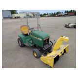 John Deere LX176 riding lawn mower w/38" snowblowe