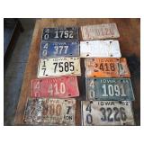 10-Iowa 1962-1968 license plates