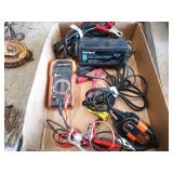 Die Hard battery charger, Klein volt meter, Black