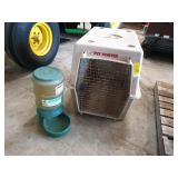19"W x 30"D x 28"H Dog Kennel and food dish