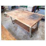 6"L x 36-1/2"w x 32"H work bench