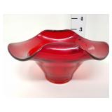 Ruby Red Art Glass Bowl