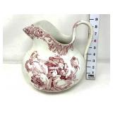 Doulton Burslem Floral Pitcher - Cracks