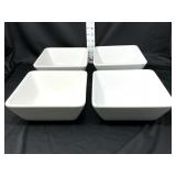 (4) Pampered Chef 7" Square Bowls