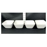 (4) Pampered Chef 4" Square Bowls