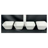 (4) Pampered Chef 4" Square Bowls