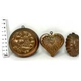 (3) Copper Toned Kitchen Molds