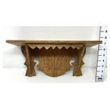 American Oak Wall Clock Shelf