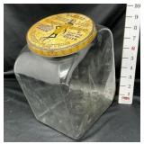 Clear Glass Planters Peanut Jar w/ Lid