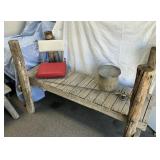 Primitive Dock w/Minnow Bucket, Pole & Boat Seat