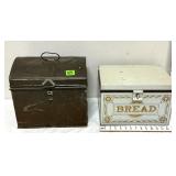 (2) Metal Bread Boxes