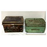 (2) Metal Cake/ Bread Boxes