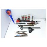 Files, Funnel, Squares, Scrapers & Screwdrivers