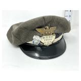 Vintage West Truck Line Uniform Hat w/ Brass