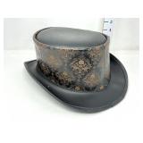 Leather Steampunk Top Hat