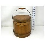 Primitive Wooden Firkin Bucket