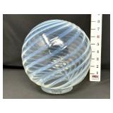 Opalescent Swirl Blown Glass Lamp Globe