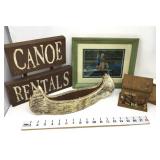 Bark Canoe, Coasters & Decor