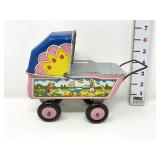 1930s Tin Litho Babydoll Carriage Buggy